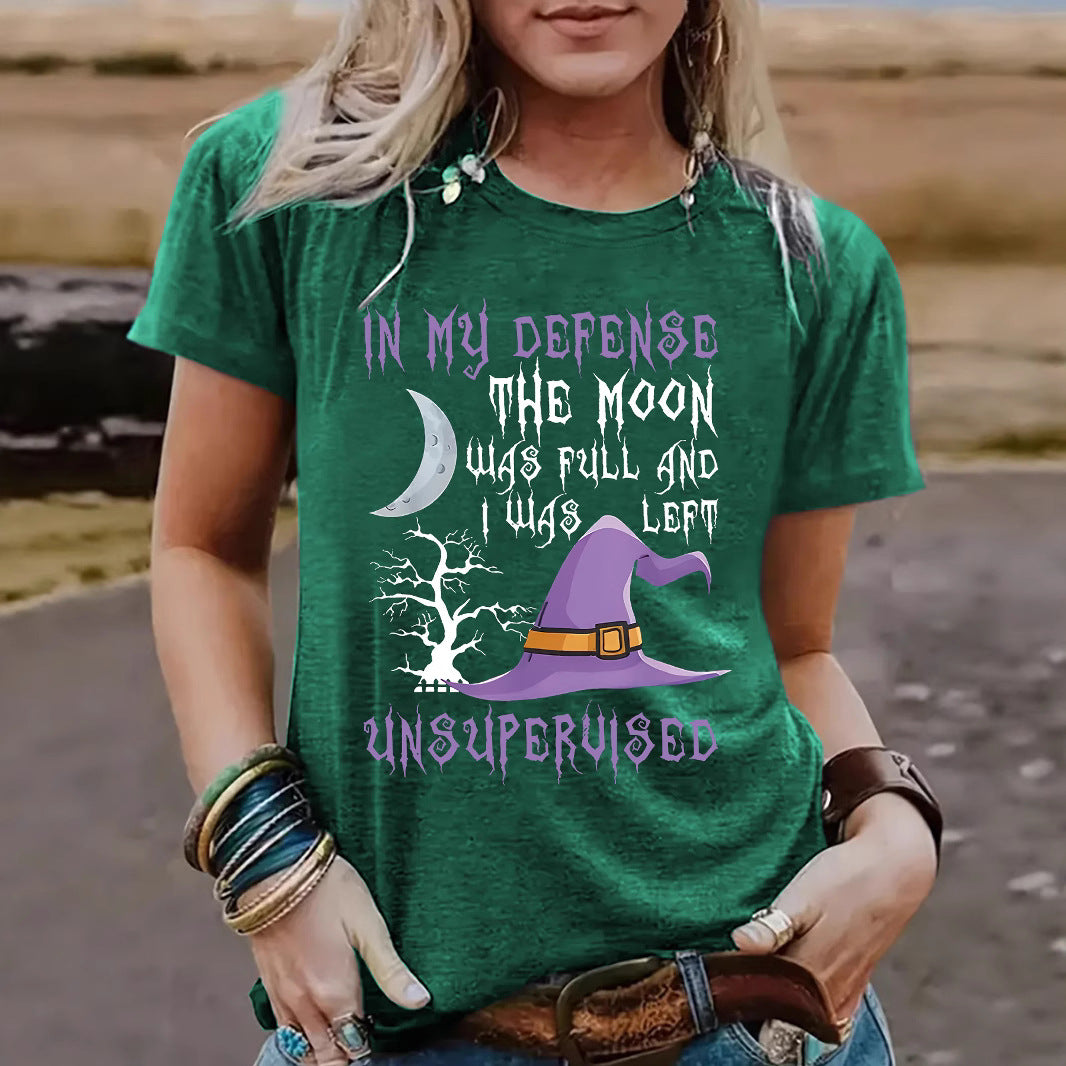 Halloween Witch Pattern Short-Sleeve T-Shirt - product image 5