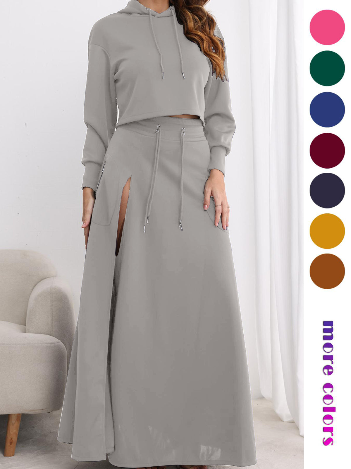 Women's Streetwear Two-Piece Top & Trousers Set