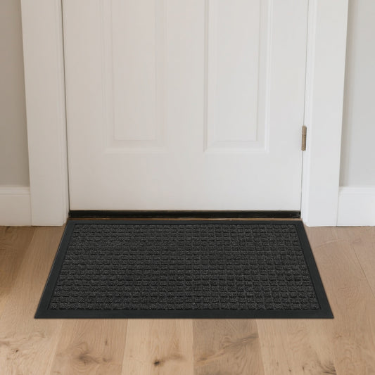 1PC Polypropylene Small Grid Composite Rubber Mat, Gray, 45x75x0.7cm, Kitchen & Home Floor Mat
