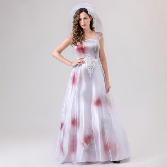Cosplay Ghost Bride Dress for Women Party Dance Role Playing Dress