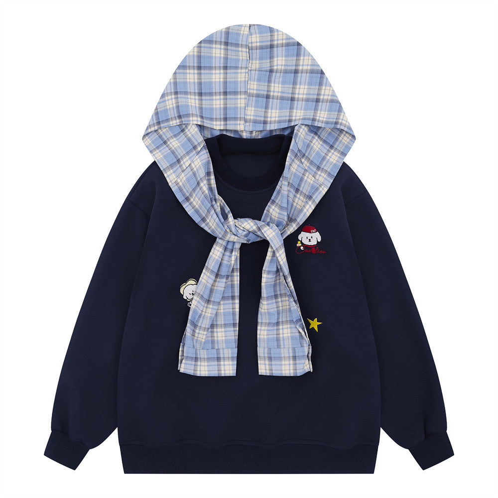 Cartoon Embroidered Hooded Sweatshirt - product image 6
