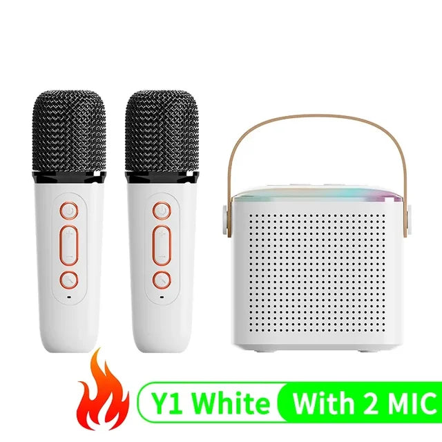 Y1 New Hot Bluetooth Speaker Portable Home Cute Karaoke Mini Wireless Audio with Microphone K Song Family Singing Machine eprolo