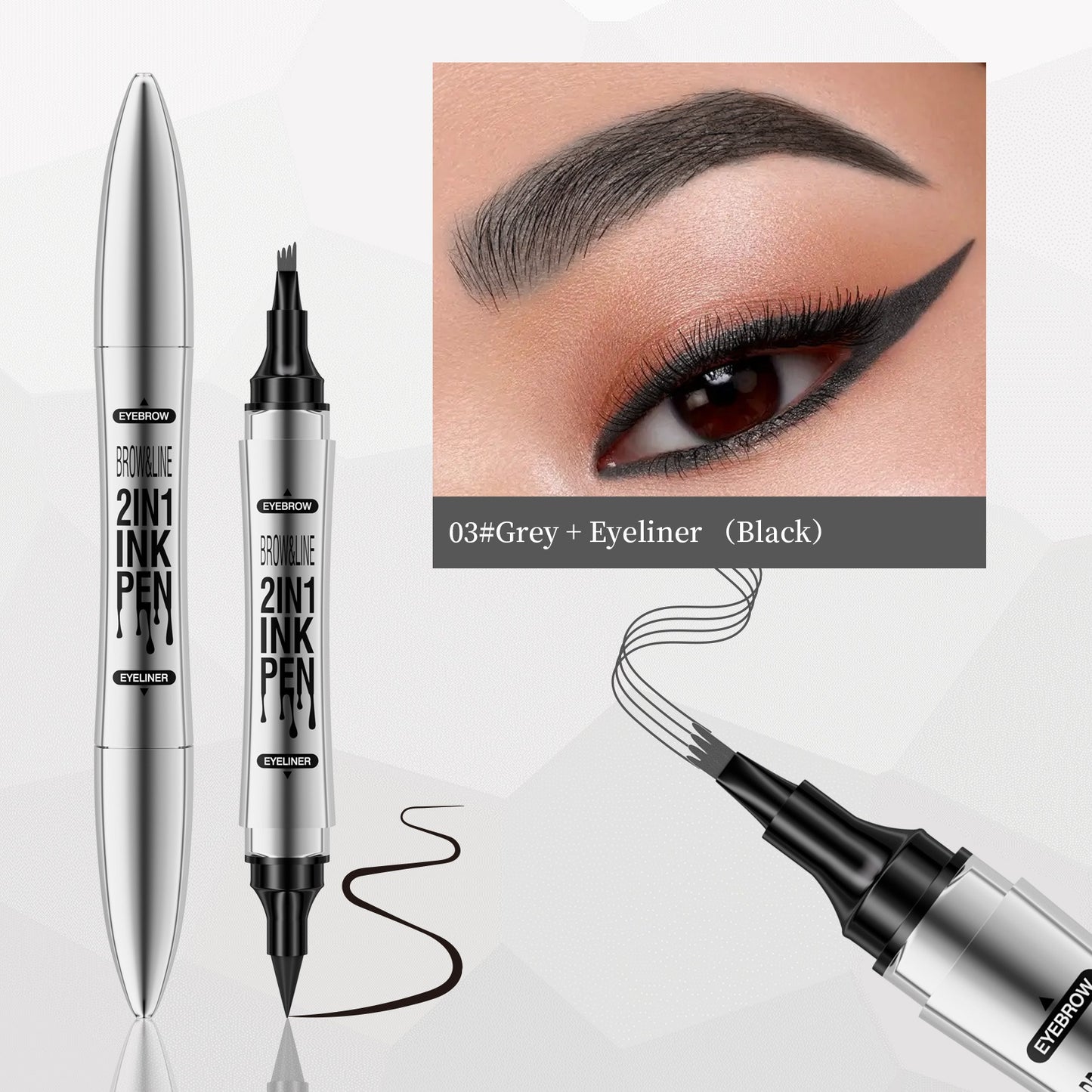 Hellokiss Eyeliner and eyebrow pencil 2 in 1 - 2bazar4