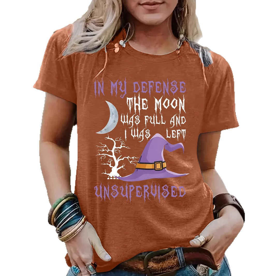 Halloween Witch Pattern Short-Sleeve T-Shirt