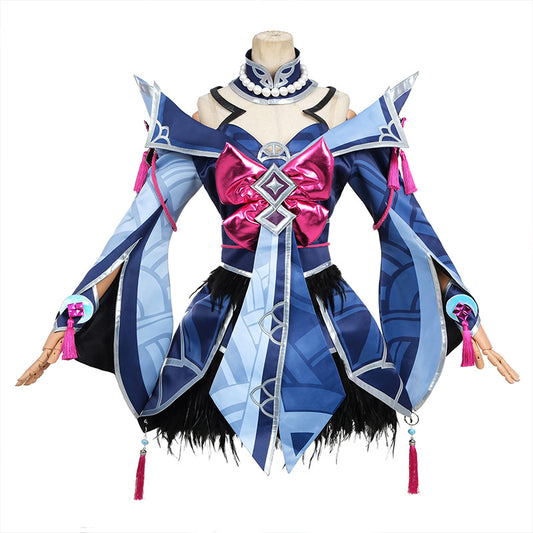 League of Legends LOL Pure Snow Moon Ali cosplay costume, Nine Tailed Fox cosplay costume, C-suite, full set of women's clothing