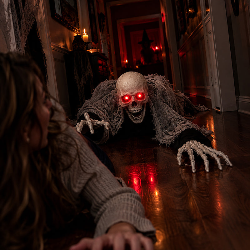 Voice-Activated Halloween Ghost – Moving Hands & Red Eyes