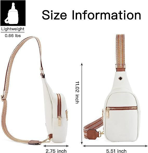 New outdoor portable women's small shoulder bag leather crossbody bag waist bag women's pu chest bag - 2bazar4