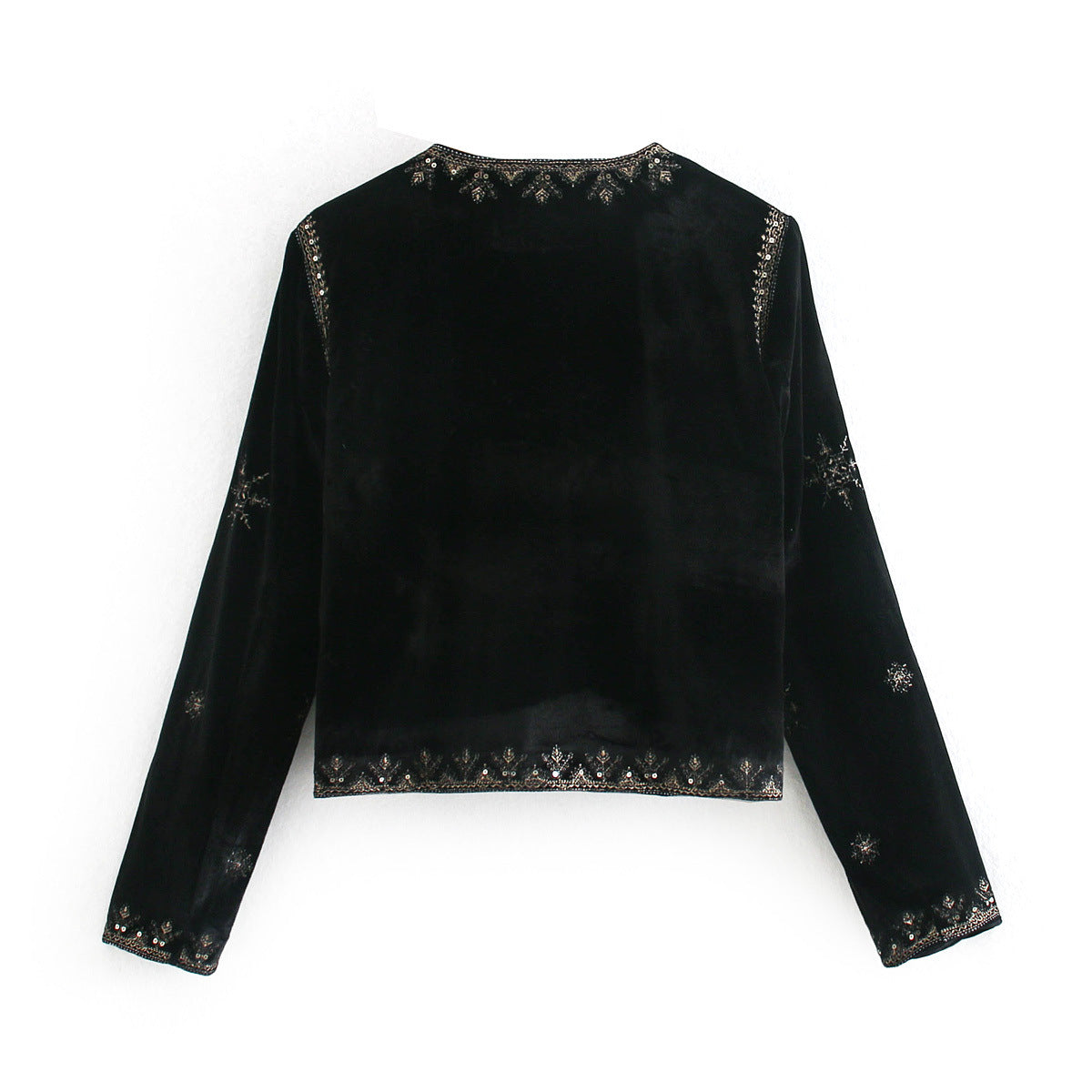 Royal  Embroidered Velvet Coat for Women