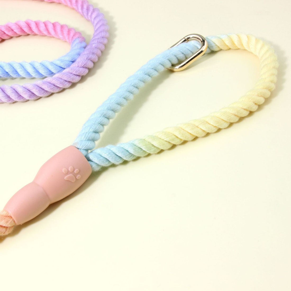 1Pc 150cm Gradient Colors Durable Handmade Braided Rope Training Leash For Dogs