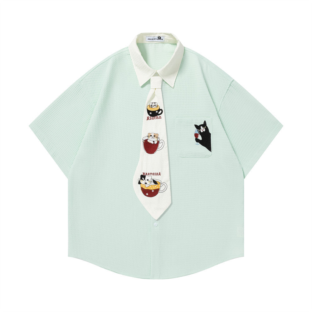Embroidered Tie Short Sleeve - product image 6