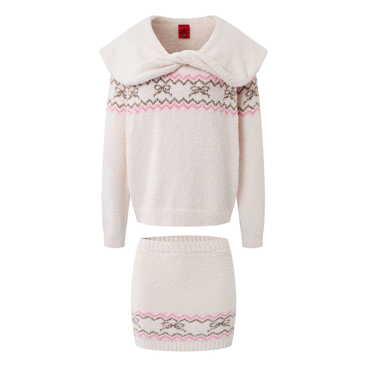 Women's Fair Isle Sweater & Mini Skirt Co-ord Set