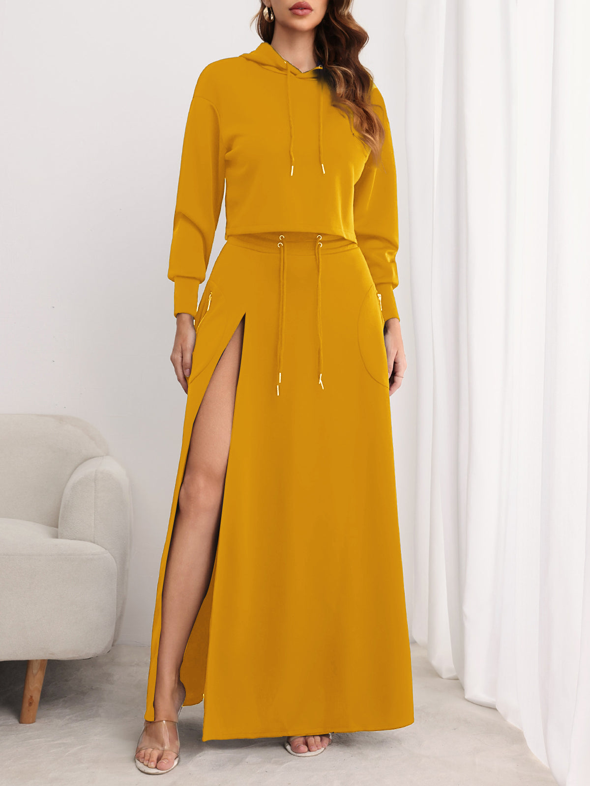 Women's Streetwear Two-Piece Top & Trousers Set