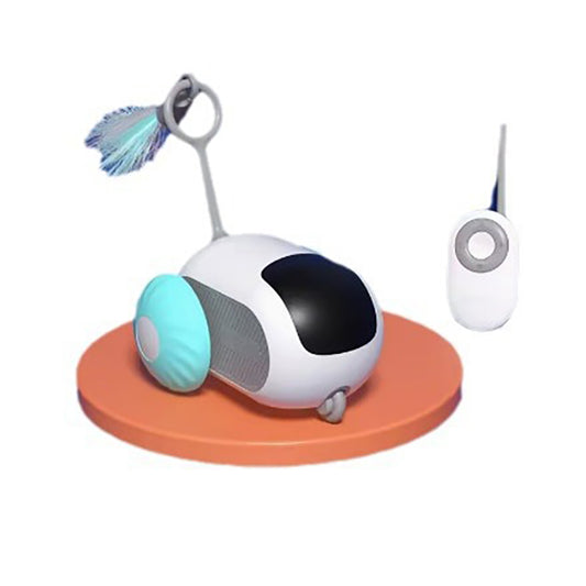 Remote Control Interactive Cat Car Toy USB Charging Chasing Automatic Self-moving Remote Smart Control Car Interactive Cat Toy P - 2bazar4