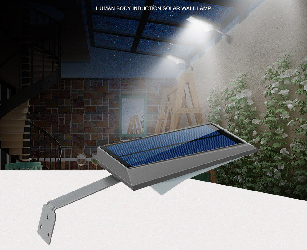 Solar Light-Controlled Human Body Sensor Wall Light Outdoor Garden Landscape Wall Light Wall Led Light-Sensing Street Light