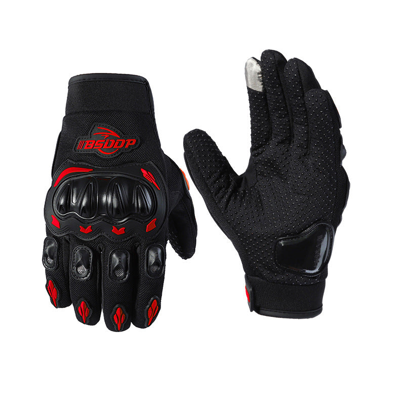 Motorcycle Riding Gloves, All Finger, Summer Breathable, Men's And WomElectric Vehicles, Anti Fall, Anti Slip, Touch ScreenProduct attributes:Material: High quality mesh fabricApplicable age group: adultApplicable gender: neutral/both genders