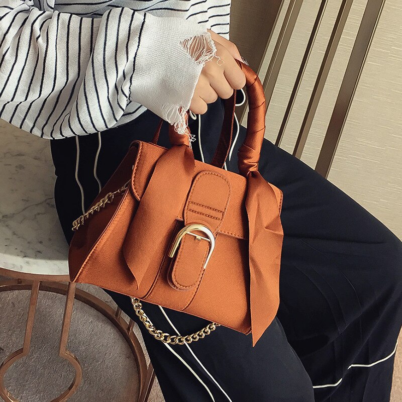 Top-handle bags women handbag chain bags new fashion European style velvet wild bow portable crossbody bags for women - 2bazar4
