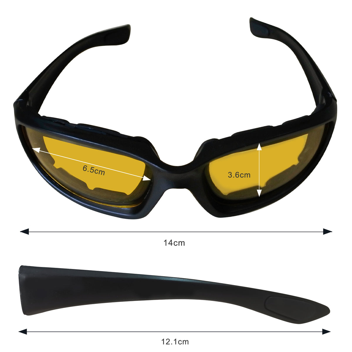 3 pairs Motorcycle Sports Biker Riding Glasses Wind Resistant Eye Protection Sports Goggles Cycling Glasses Sunglasses Yellow Color