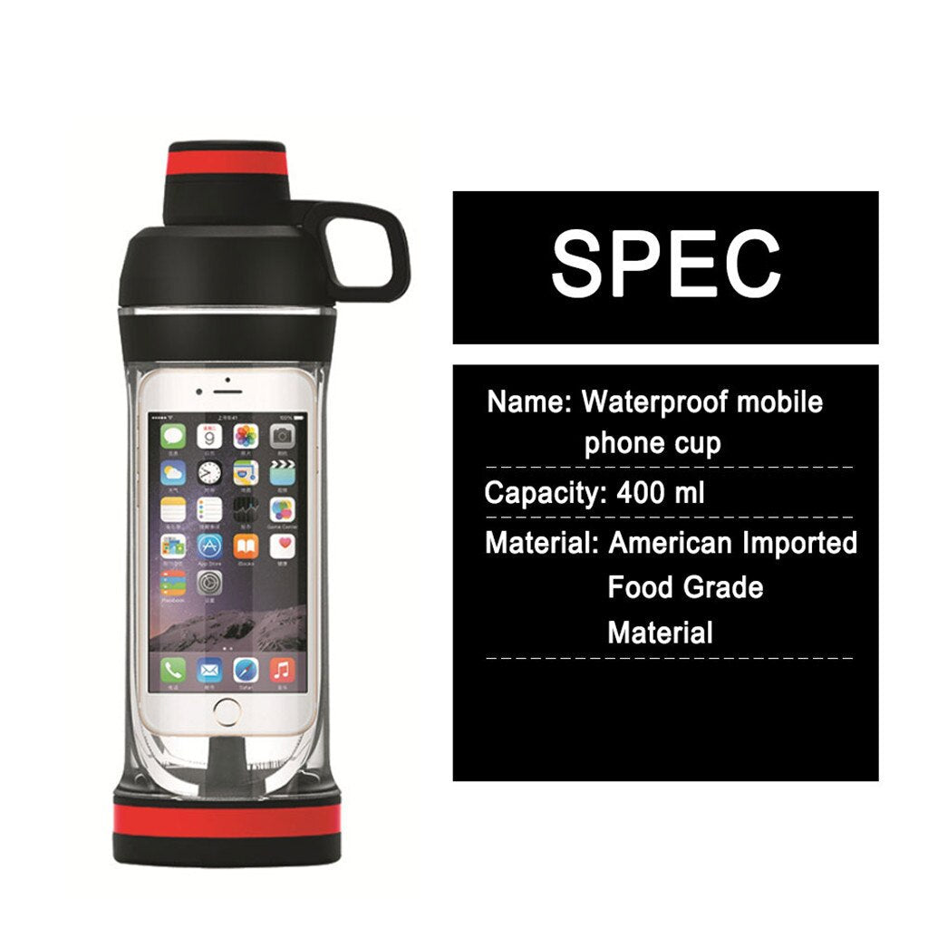 Plastic Water Cup Black Technology Portable Small Cell Phone Hidden Cup 400ml Portable small mobile phone hidden cup A1 - 2bazar4