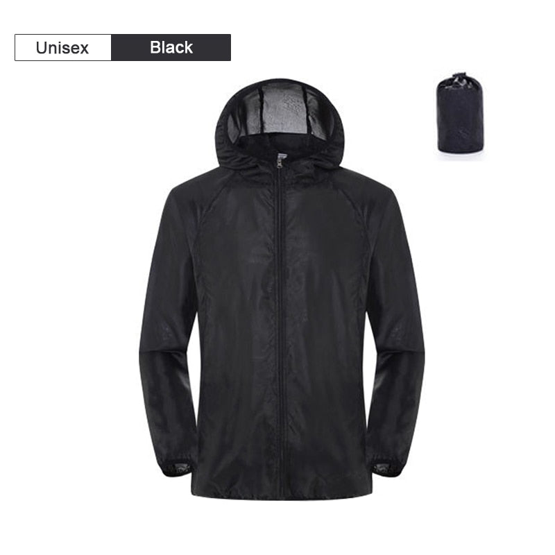 Camping Rain Jacket Men Women Waterproof Sun Protection Clothing Fishing Hunting Clothes Quick Dry Skin Windbreaker With Pocket - 2bazar4