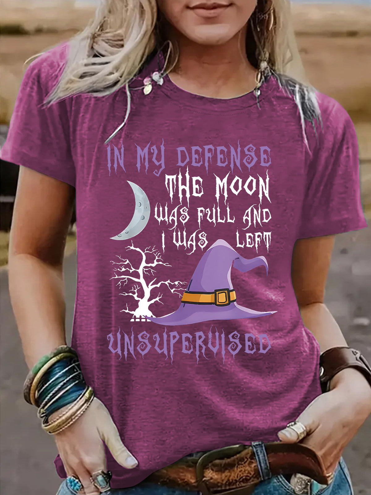 Halloween Witch Pattern Short-Sleeve T-Shirt - product image 10