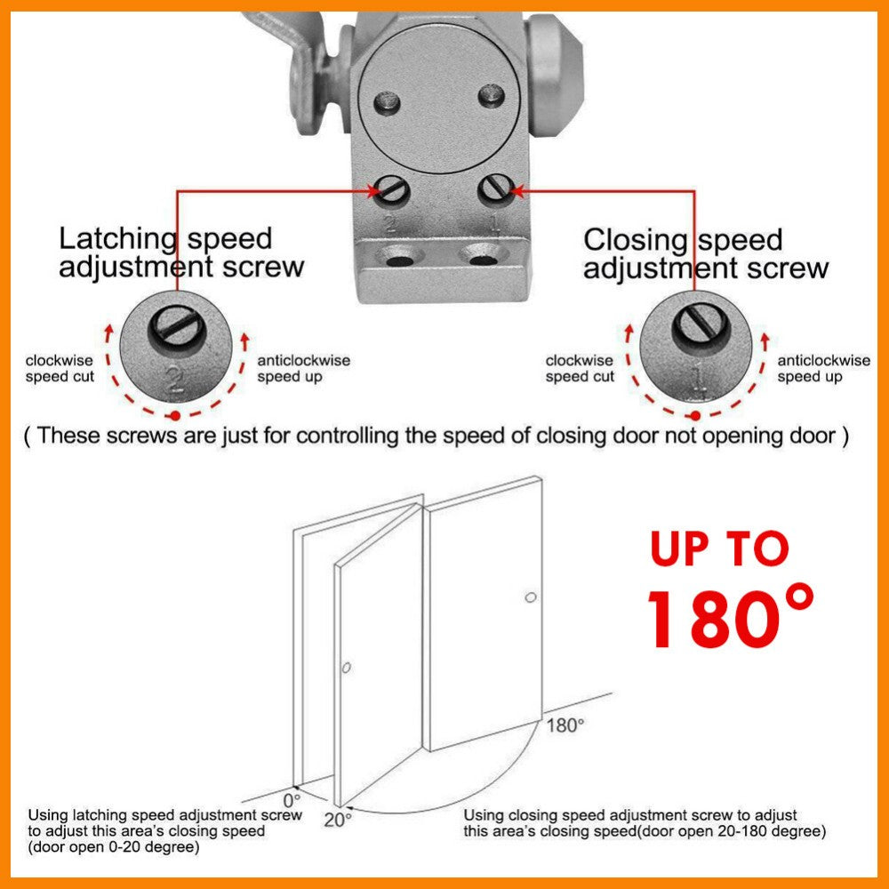 45-65KG Heavy Duty FIRE Rated Overhead Door Closer Opener Adjustable Soft Close