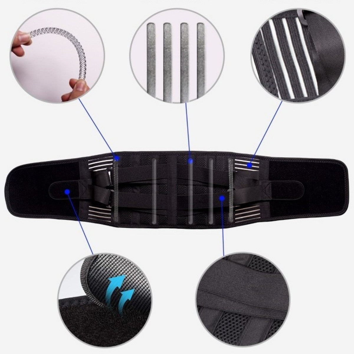 Adjustable Lower Back Brace Lumbar Support Waist Belt For Men Women Pain Relief Waist Belt