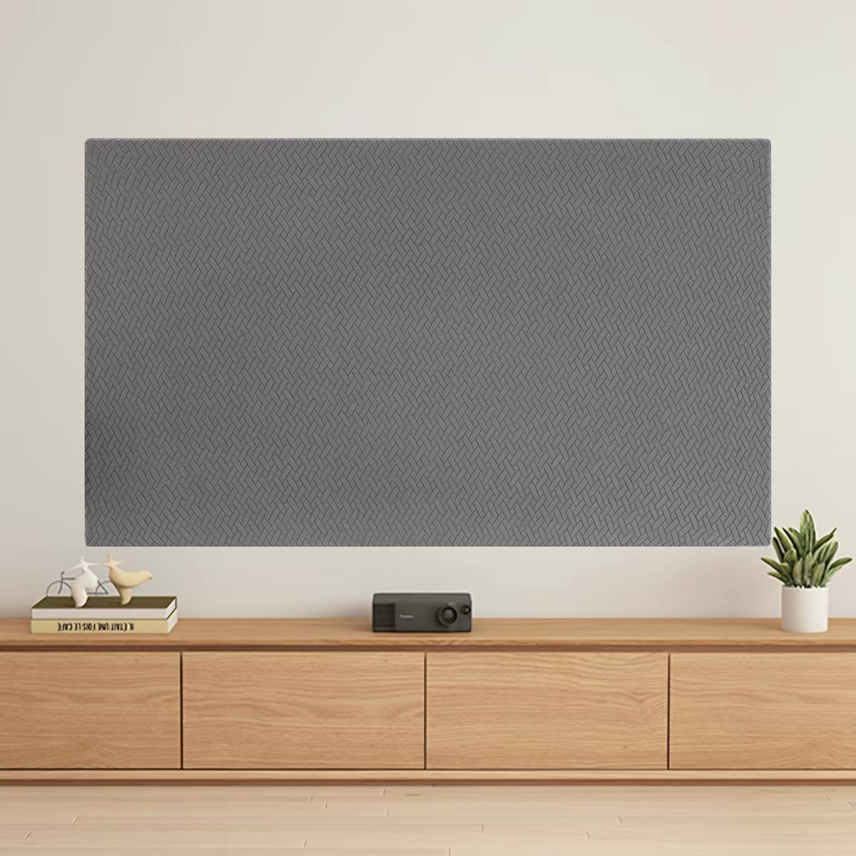 Fabric TV Dust Cover for Wall-Mounted TVs – 100-inch