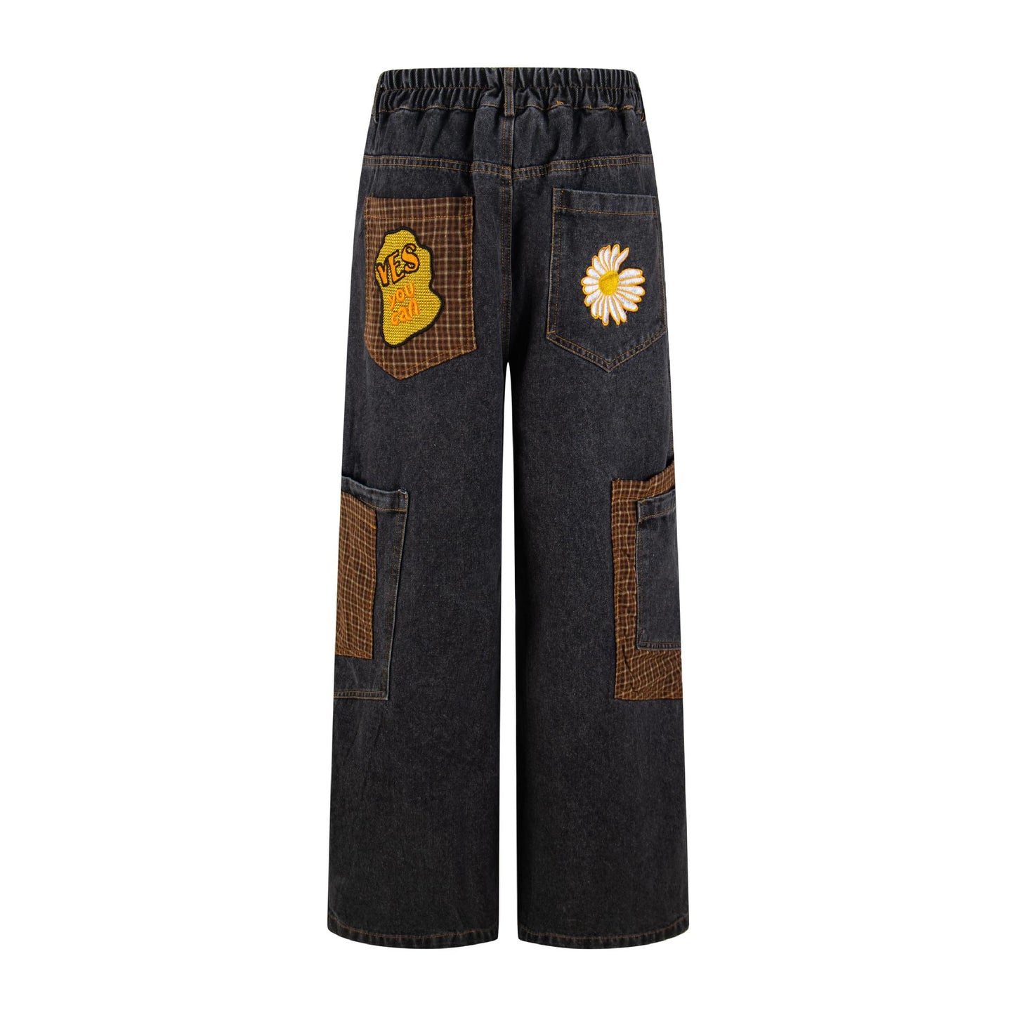 KT cat embroidered jeans