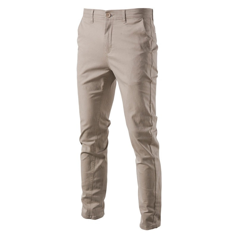 Autumn New Men's Casual Pants Breathable Men's Wear Japanese Youth Business Versatile Thickened Cotton Pants - 2bazar4