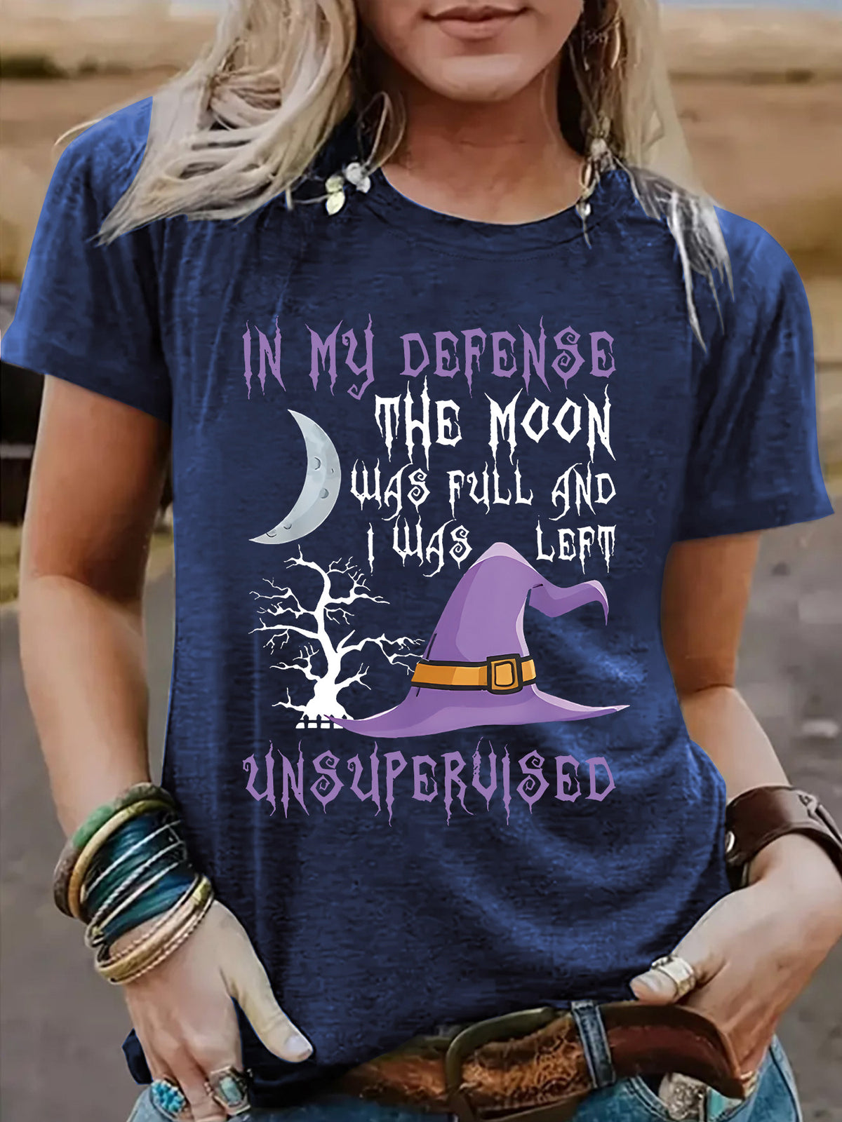Halloween Witch Pattern Short-Sleeve T-Shirt - product image 8