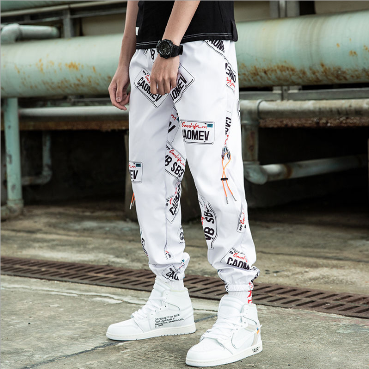 Streetwear Hip hop Joggers Pants Men Loose Harem Pants Ankle Length Trousers Sport Casual Sweatpants White Techwear - 2bazar4