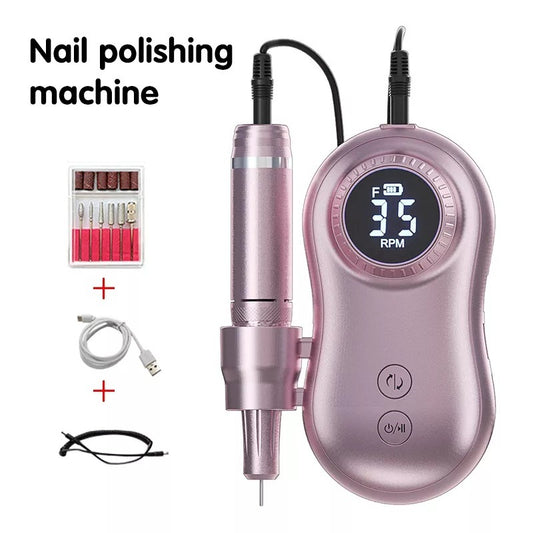 Portable Electric Nail Drill Manicure Machine Nail Pedicure Tools PM Electric Nail Drill - 2bazar4