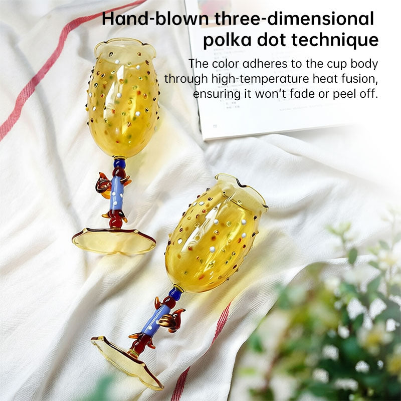 Handcrafted Dachshund Wine Glass – Heat-Resistant Colored Glass