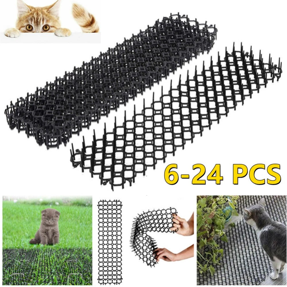 6-Pack Cat & Dog Deterrent Spike Mats for Garden