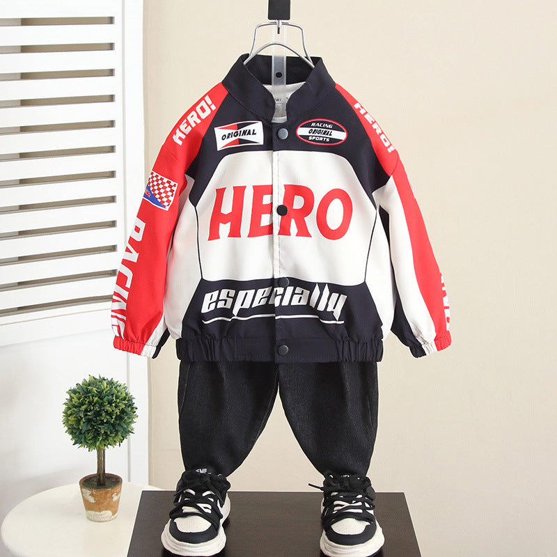 Boys Streetwear Motorcycle Jacket Cool Hip Hop Outerwear - product image 2