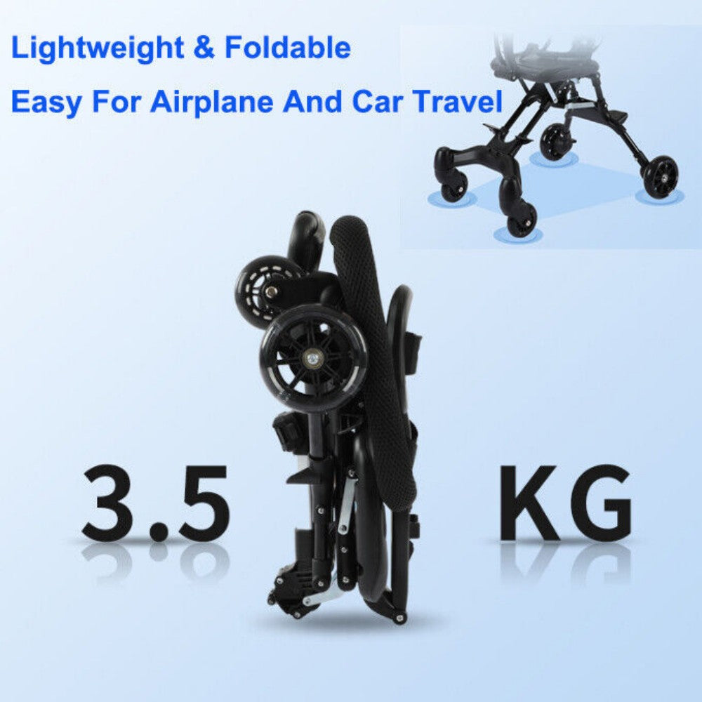Lightweight Baby Stroller Pram Foldable Pushchair Travel Buggy Travel System UK