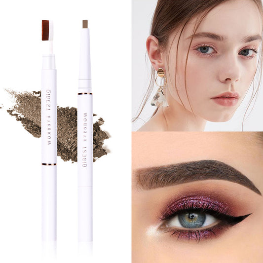 QIBEST Double Head Eyebrow Pencil Waterproof Sweat Proof And Makeup Free Eyebrow Cream - 2bazar4