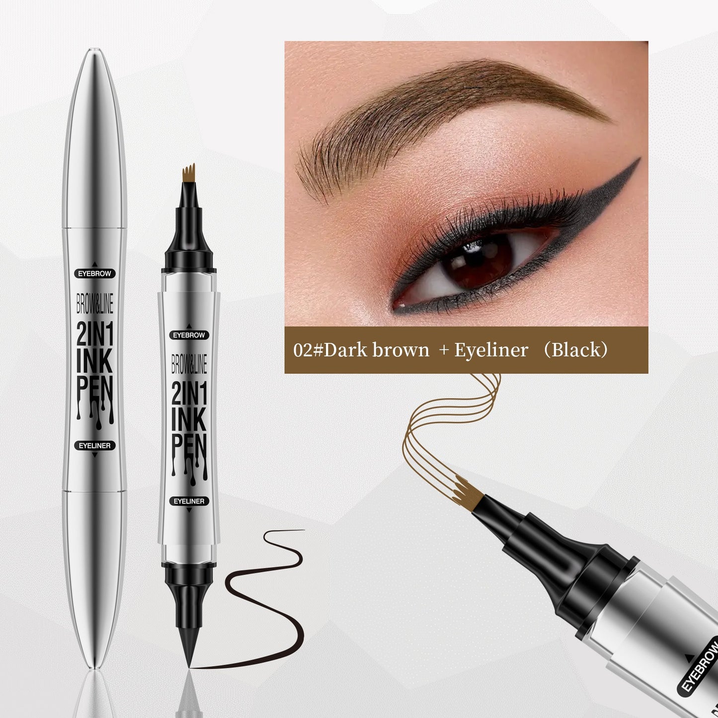Hellokiss Eyeliner and eyebrow pencil 2 in 1 - 2bazar4