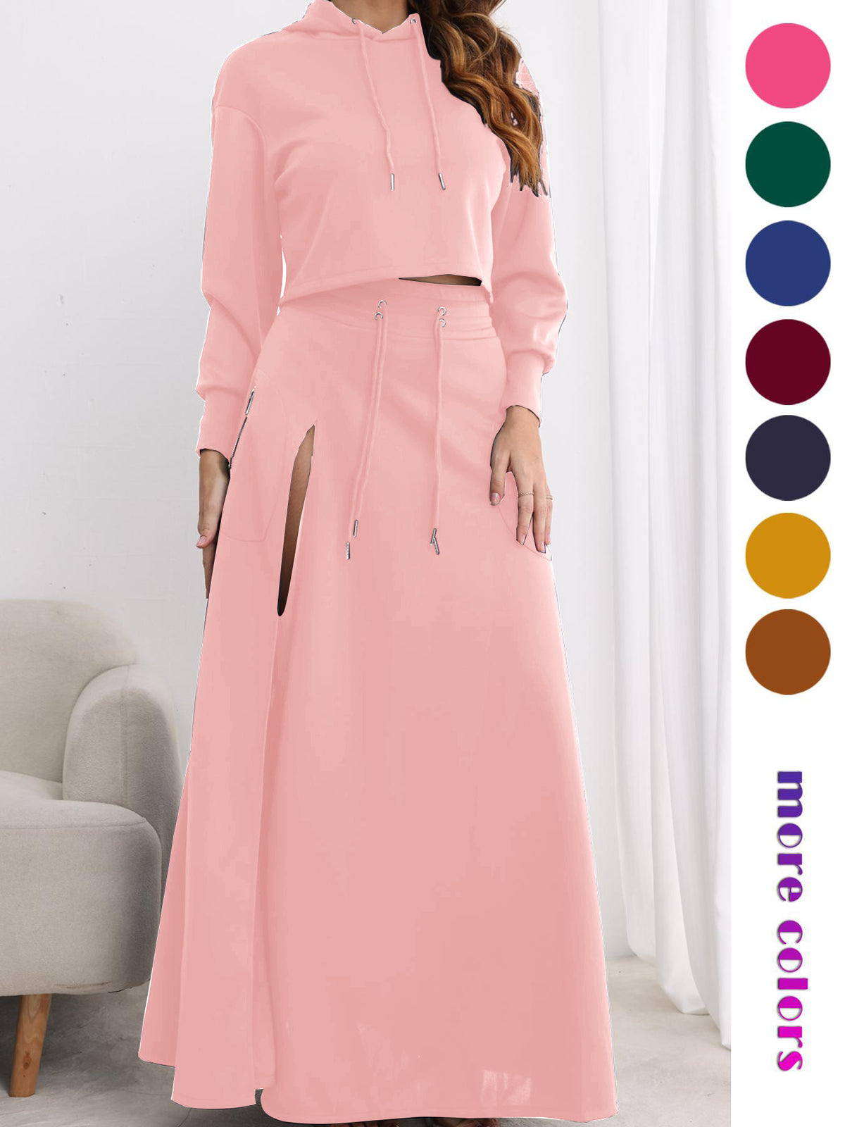 Women's Streetwear Two-Piece Top & Trousers Set