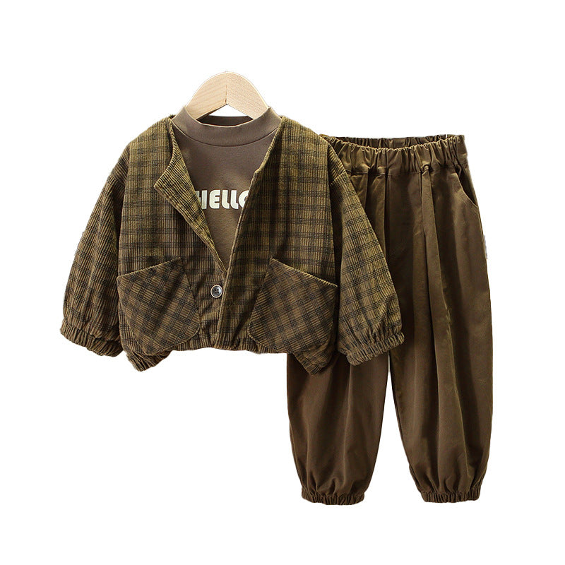 Boys Corduroy 3-Piece Jacket Set Rugged Smart Casual Style - product image 5