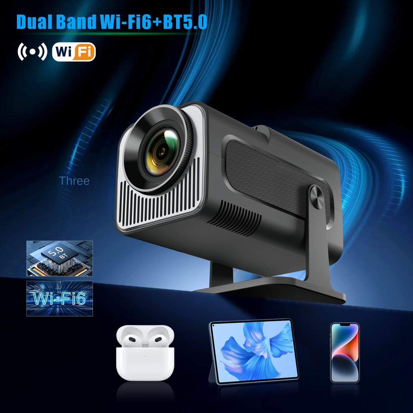 HY320 HD Projector 4K Short Focus Home Cinema Wall Projection
