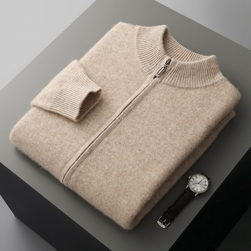 Men's 100% Australian Wool Zip Cardigan & Trousers Set
