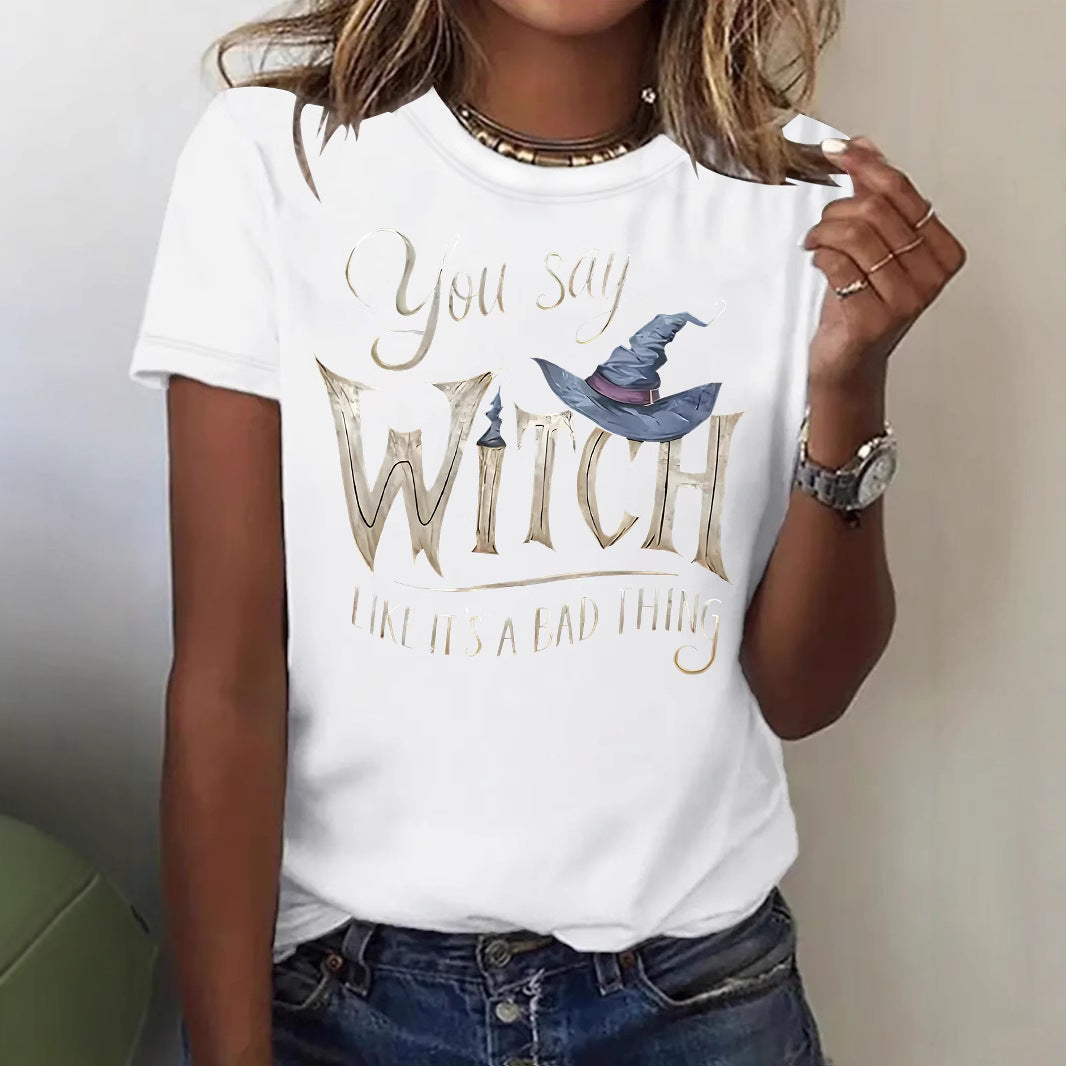 Halloween Witch Print Short-Sleeve T-Shirt - product image 4