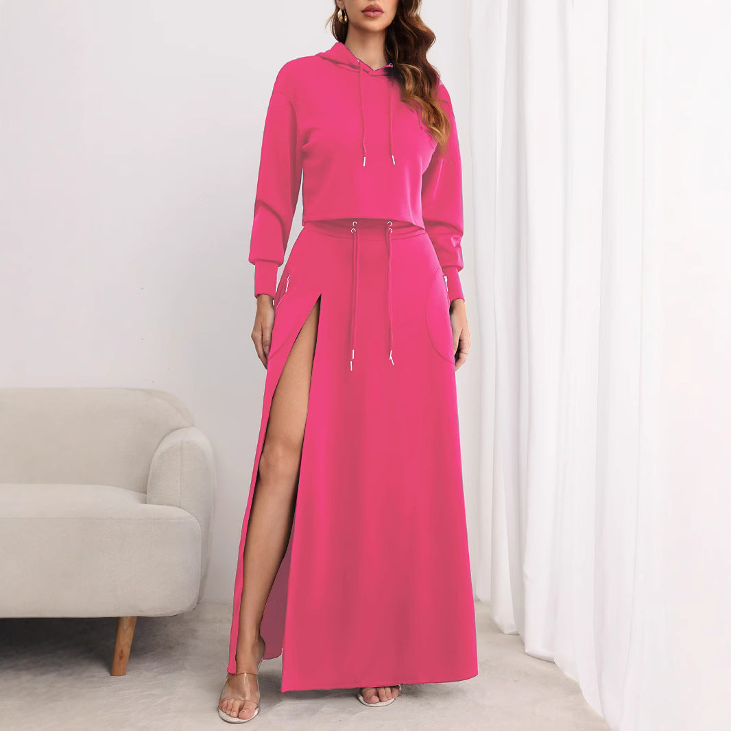 Women's Streetwear Two-Piece Top & Trousers Set