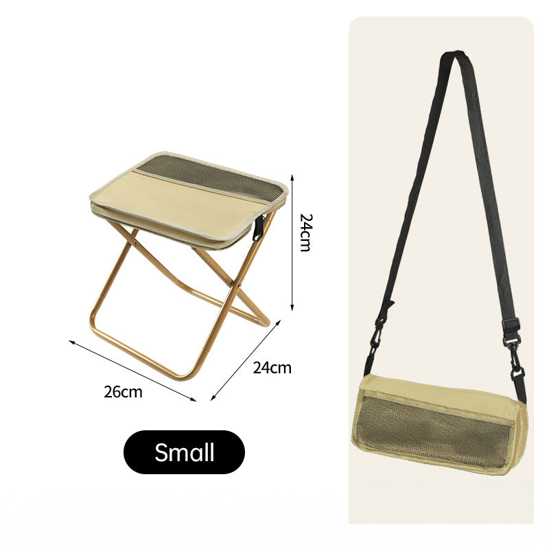 Portable Folding Stool with Steel Frame & Oxford Fabric