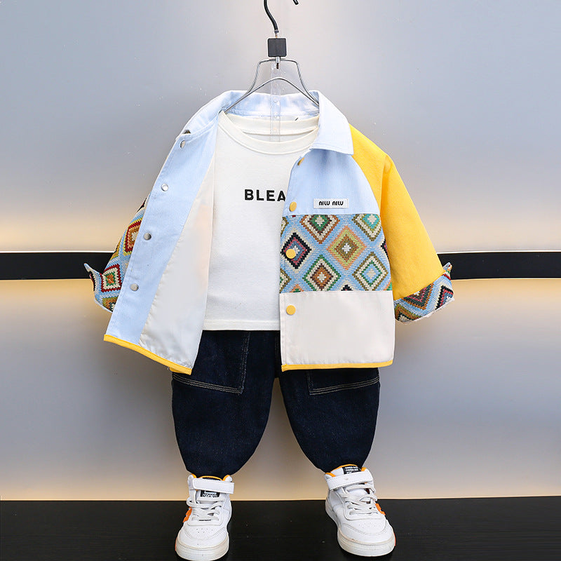 Boys Spring Autumn Lightweight Fashion Open Front Cardigan Jacket - product image 3