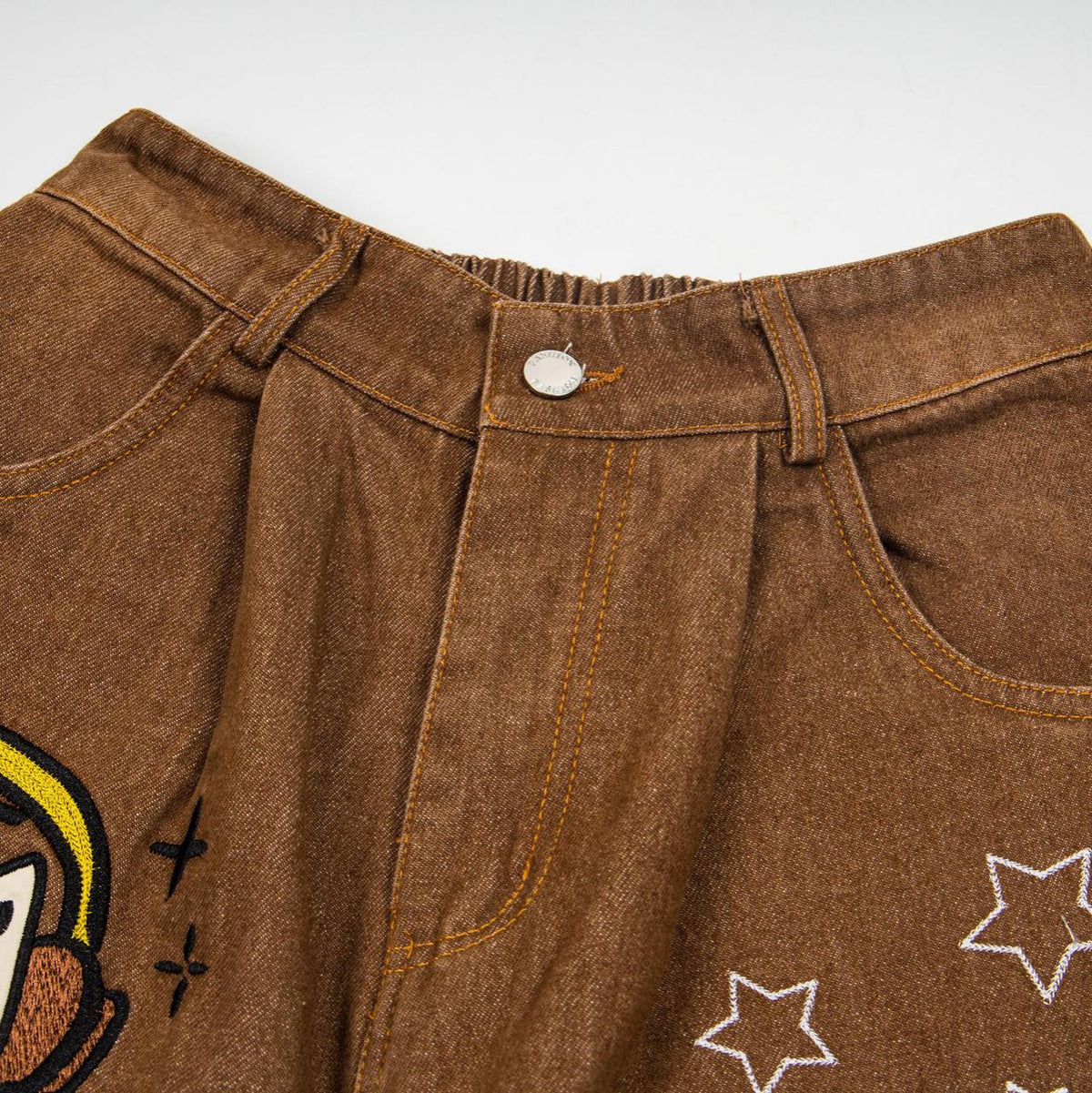 Kitten Embroidered Jeans