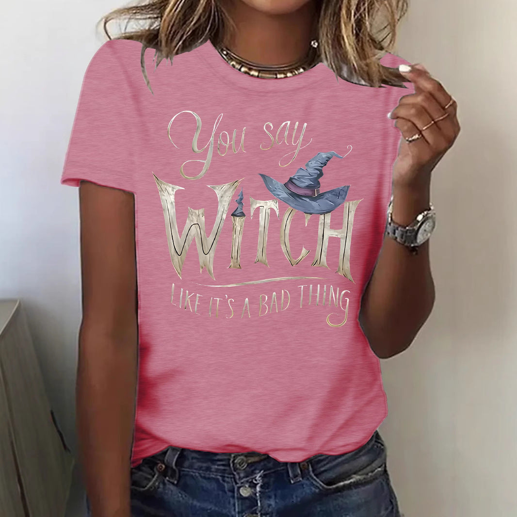 Halloween Witch Print Short-Sleeve T-Shirt - product image 3