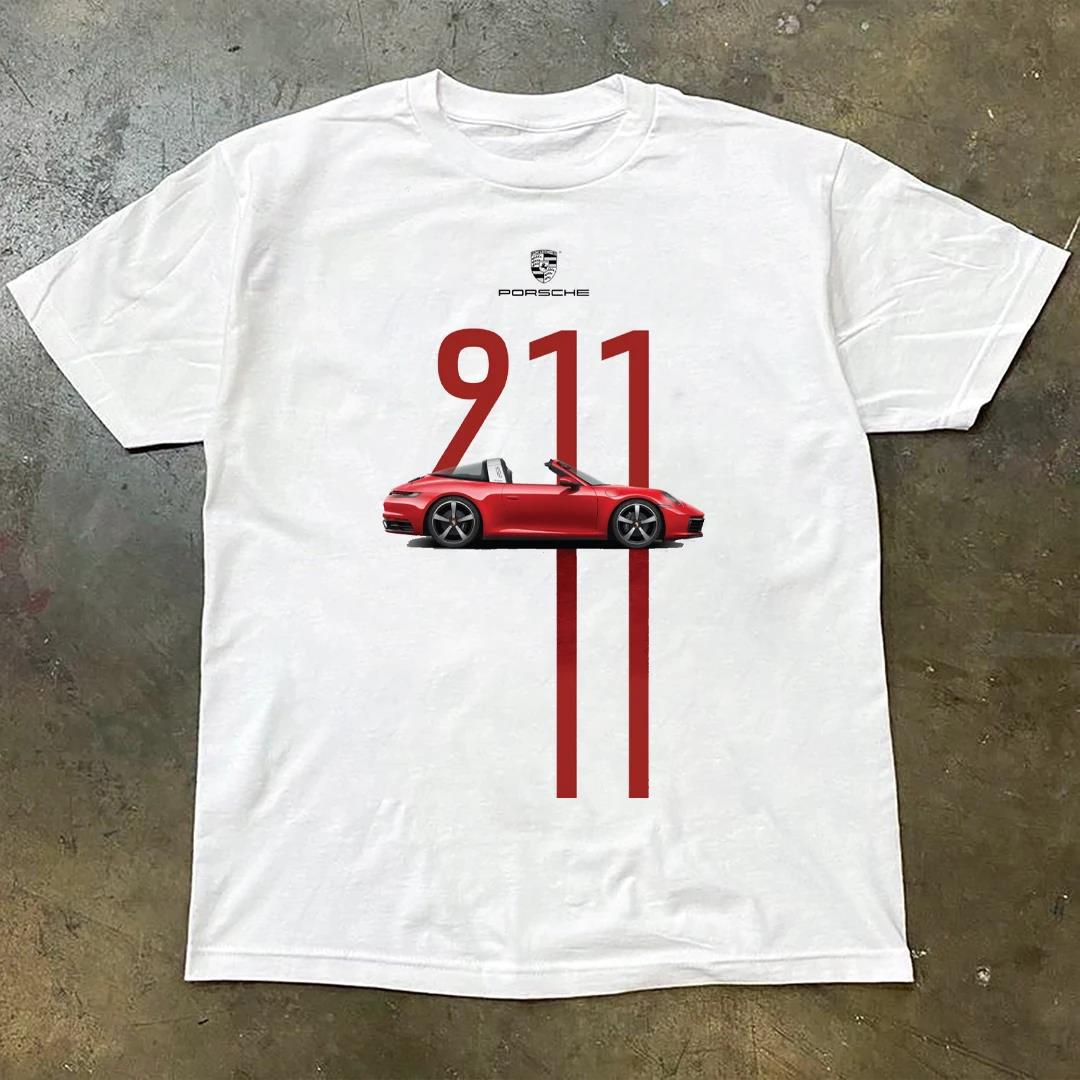 New 911 Racing T-shirt GT Racing Team Uniform Tops Men Drive