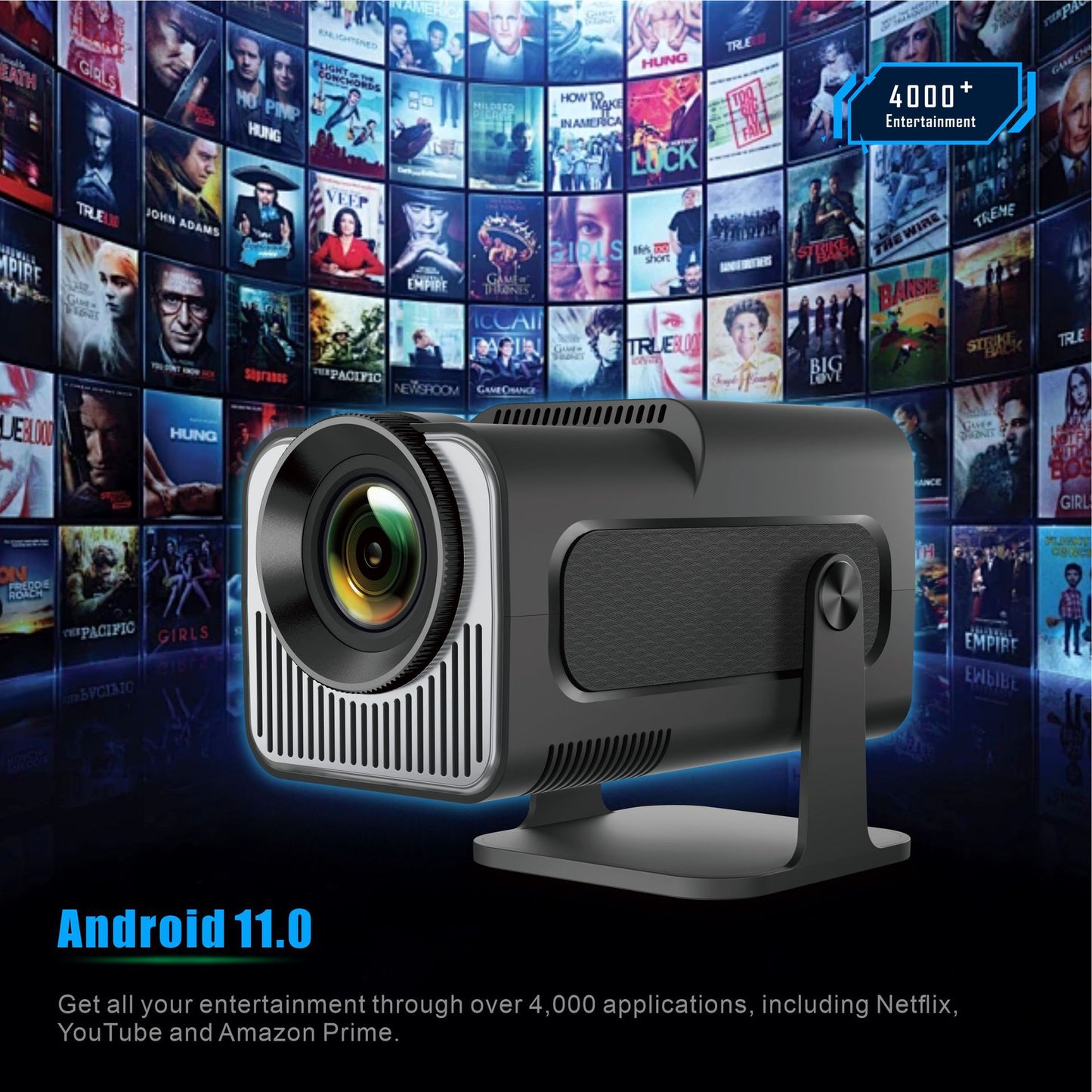 HY320 HD Projector 4K Short Focus Home Cinema Wall Projection